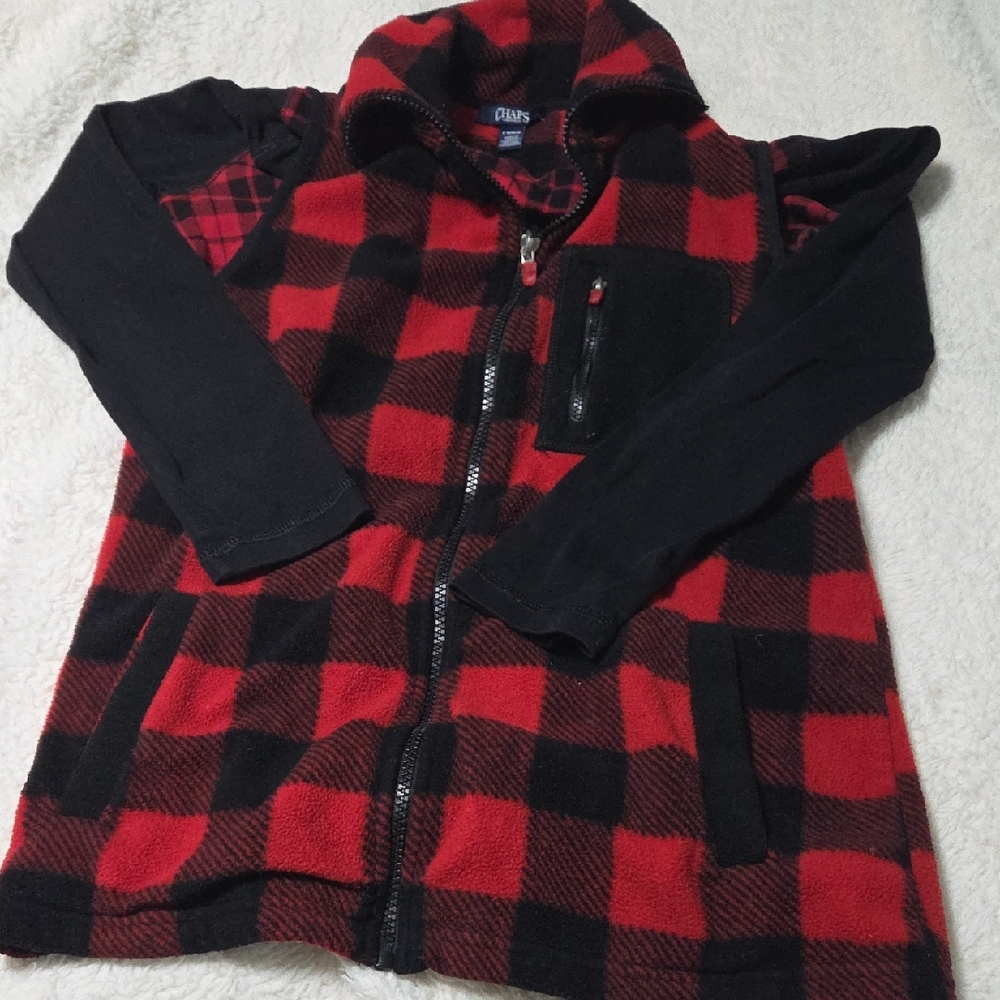 OshKosh B'gosh Red and Black Plaid Hoodie